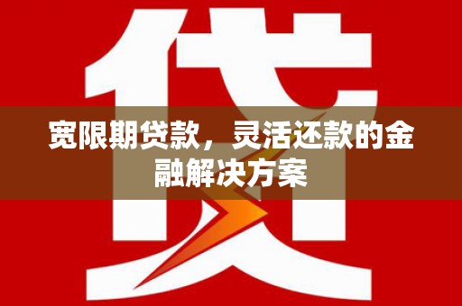 乌日宽限期贷款，灵活还款的金融解决方案