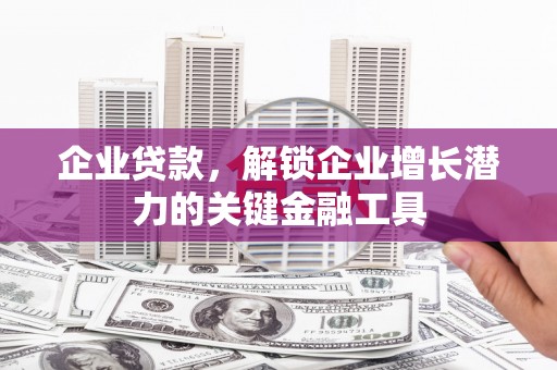 乌日企业贷款，解锁企业增长潜力的关键金融工具
