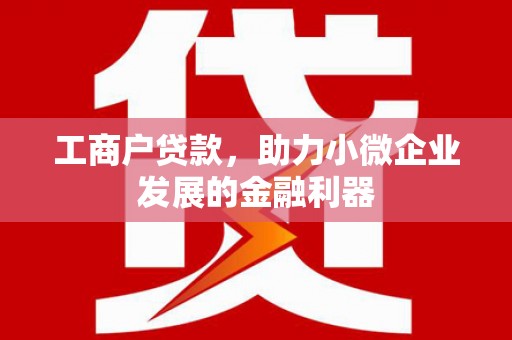 乌日工商户贷款，助力小微企业发展的金融利器