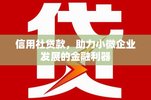 乌日信用社贷款，助力小微企业发展的金融利器