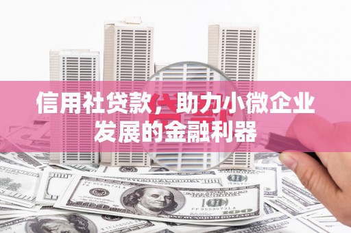 乌日信用社贷款，助力小微企业发展的金融利器
