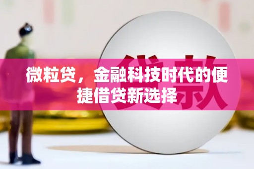 乌日微粒贷，金融科技时代的便捷借贷新选择