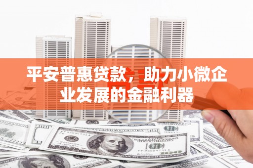 乌日平安普惠贷款，助力小微企业发展的金融利器